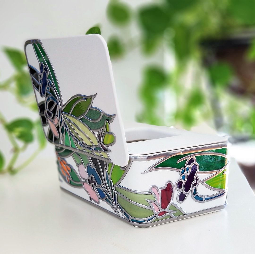 Wet sheet / sterilization sheet case Ryukyu Wild Flower - 纸巾盒 - 压克力 多色
