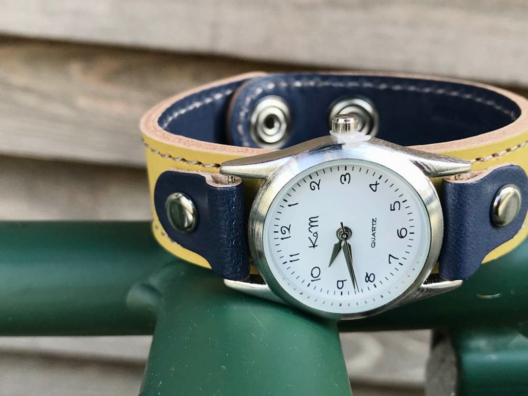 STITCH Summer night, I want to match it with a T-shirt Stitch run watch Men's-like SRW-YNN-HS - 女表 - 真皮 黄色