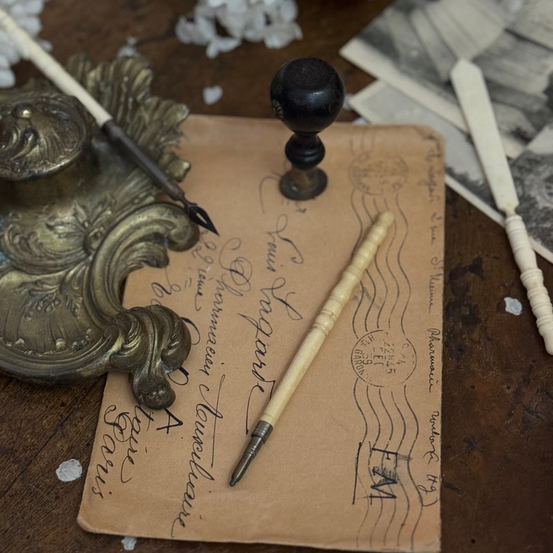 50418-稀有法国古董兽骨铅笔 - 铅笔/自动铅笔 - 其他材质 