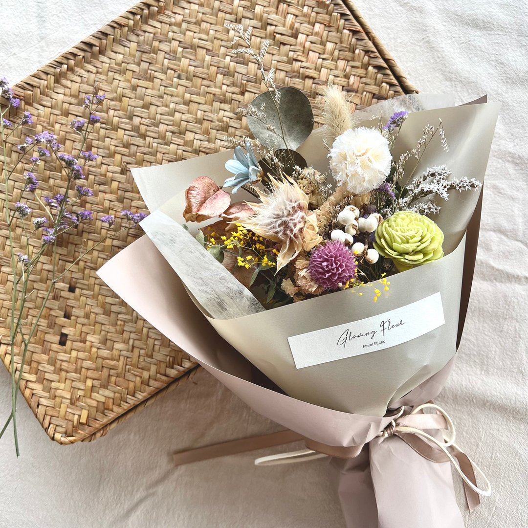 日系清新干燥 花束・ Mini Bouquet 干燥花 毕业花束 毕业花礼 - 干燥花/捧花 - 植物．花 