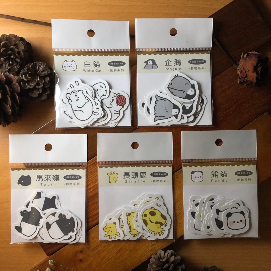 灰尘贴纸-动物系列 | 自选贴纸 | 手绘贴纸 文具 贴纸设计 - 贴纸 - 防水材质 