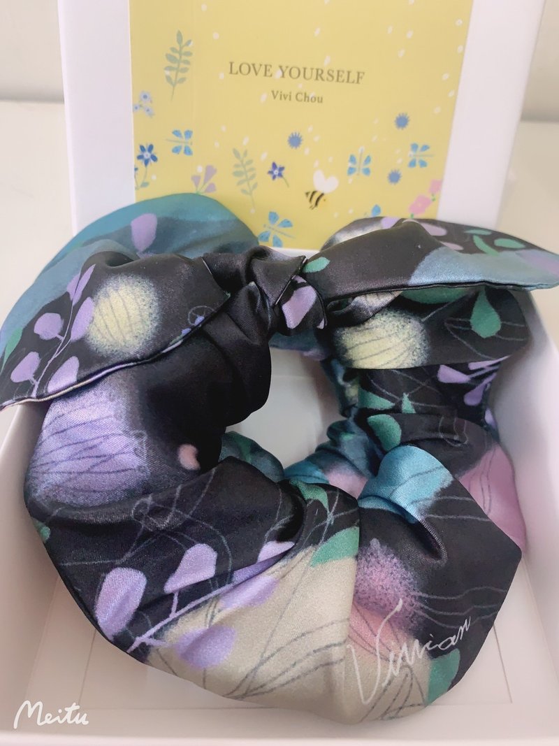 VIVI Chou - 黑色摇滚浪漫花语 - 小甜甜圈蝴蝶结 - 发饰 - 丝．绢 