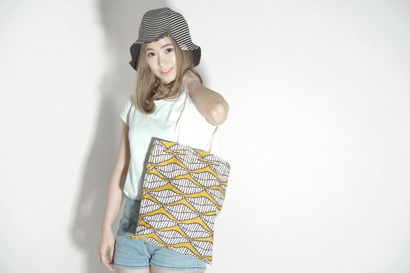 细条纹渔夫帽<中性-双面> - 帽子 - 棉．麻 白色