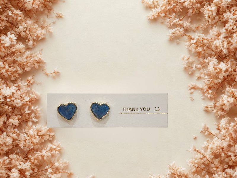 心之遥想 · 蓝磷灰 · 晶石耳环 - 耳环/耳夹 - 水晶 紫色