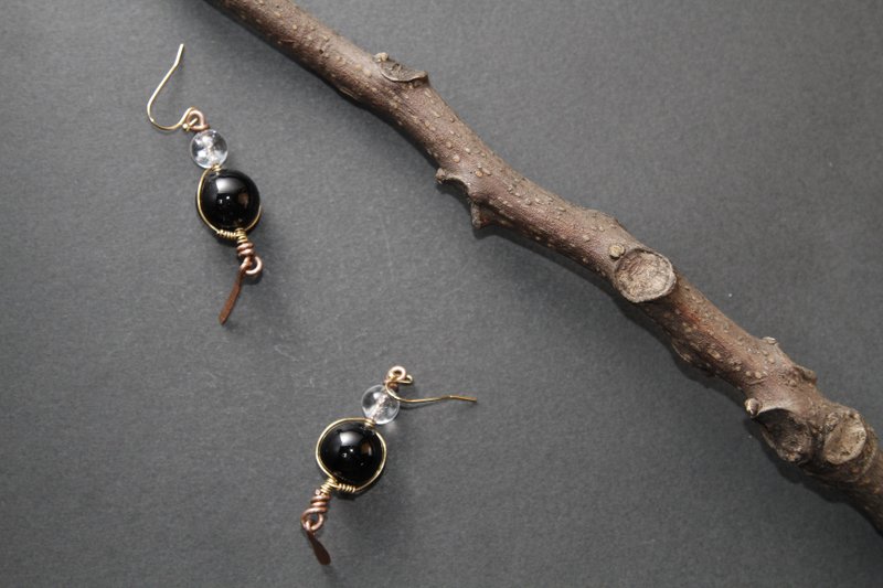 【水晶系列】水晶、玛瑙耳环 _ 埃及艳后 - 耳环/耳夹 - 宝石 多色