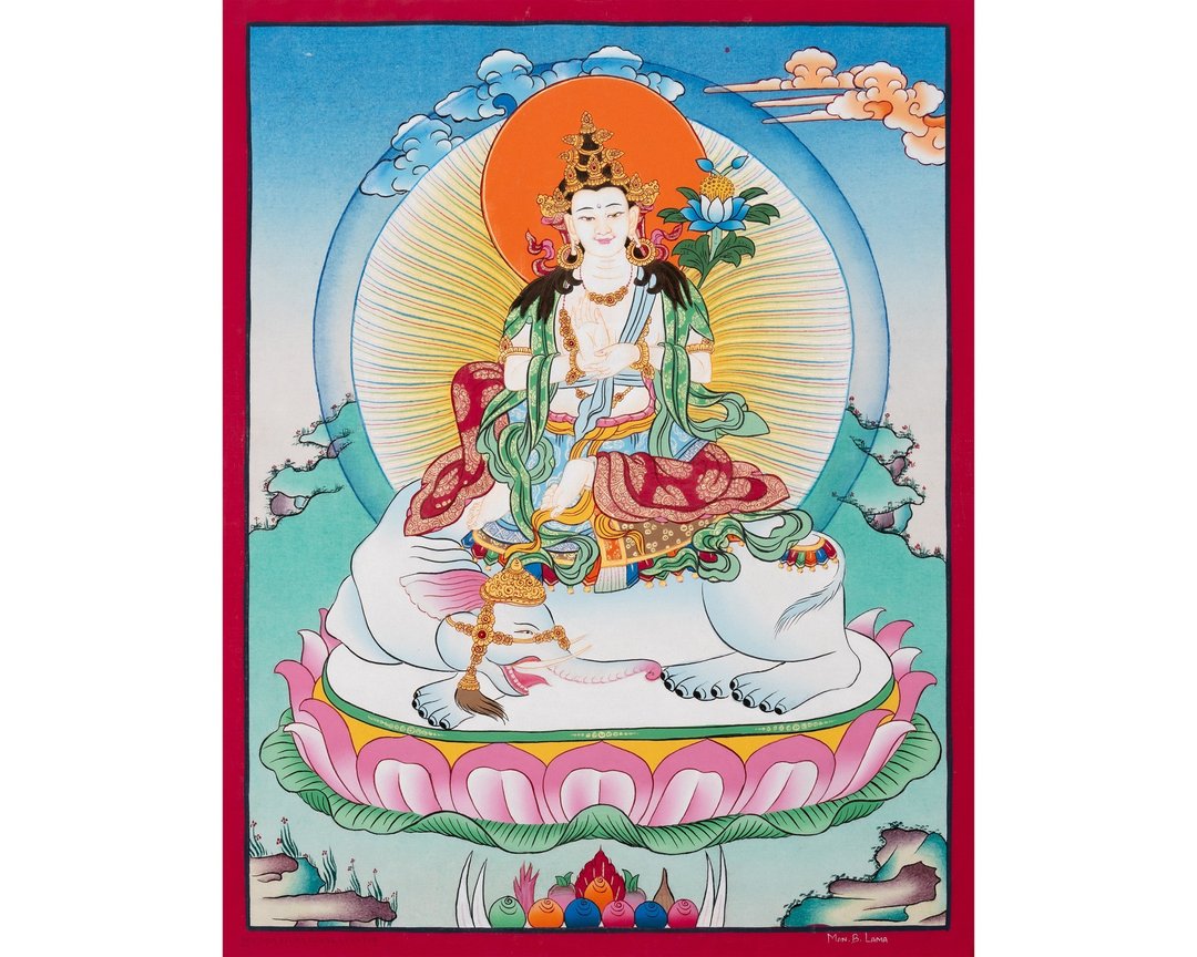 精美的虚空藏菩萨唐卡画  拥抱天界智慧 - 墙贴/壁贴 - 其他材质 多色