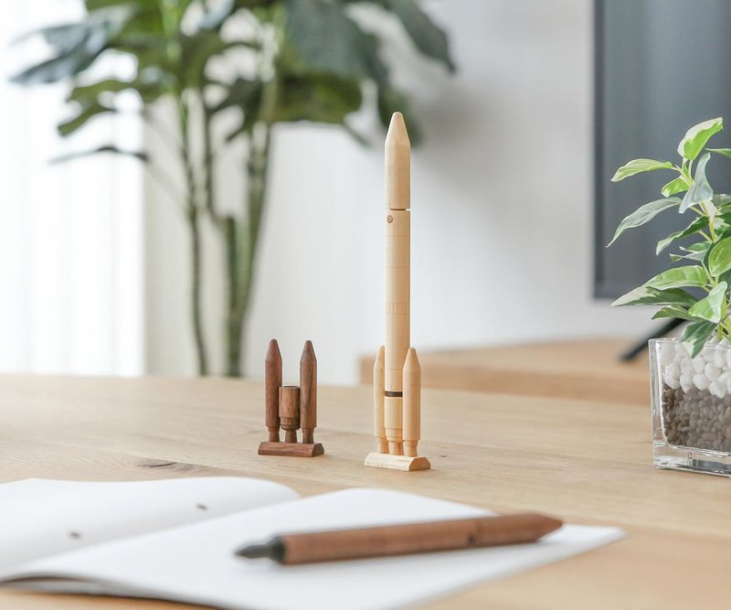 旭川工艺 Craft 铃来 火箭 1 原子笔 - 钢珠笔 - 木头 咖啡色