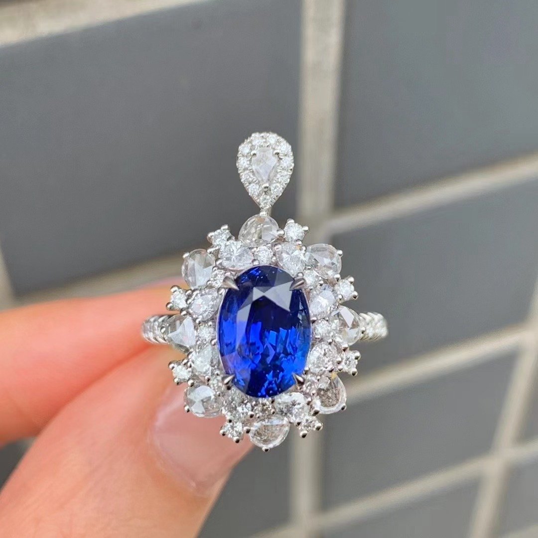 台北奥斯珠宝 4.03ct 无烧皇家蓝蓝宝石 - 戒指 - 宝石 