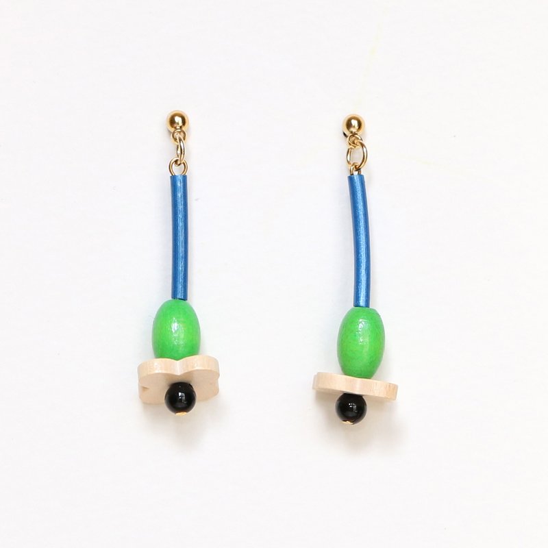 Single flower Beads Earrings / Earrings - 耳环/耳夹 - 其他材质 多色