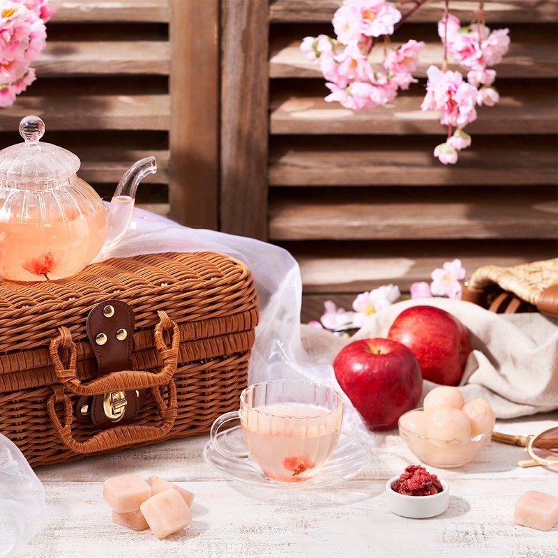 冰糖樱花苹果荔枝 | 17gx15入/袋 | 婚礼小物 伴娘礼 女友礼 茶砖 - 茶 - 其他材质 粉红色