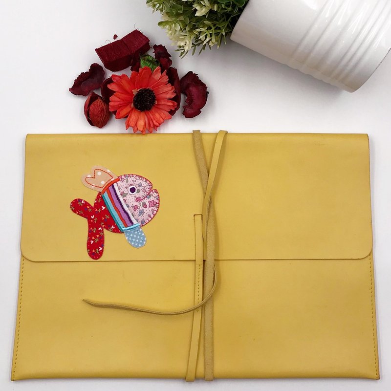 立体刺绣布贴纸 - 忘忧鱼 - 贴纸 - 绣线 多色