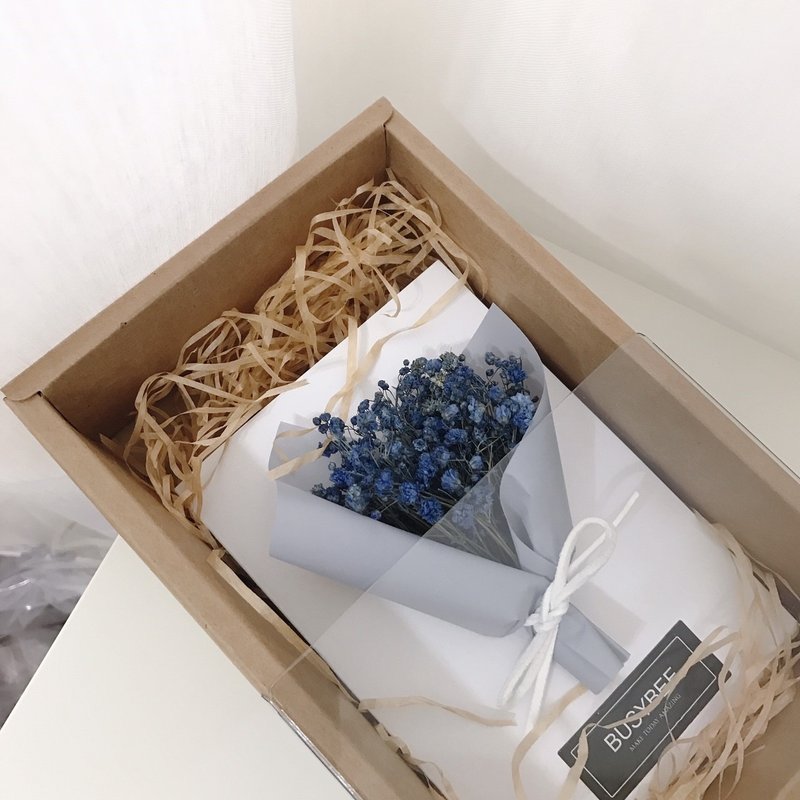 满天星迷你花束干燥花卡片礼盒 生日礼物 - 卡片/明信片 - 纸 