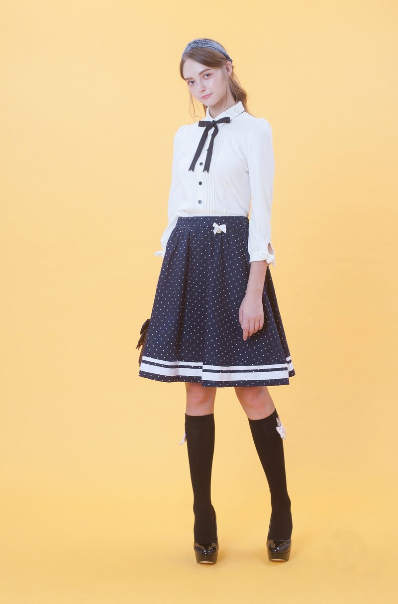 春夏KB 袖口绑饰上衣 823F712 - 女装上衣 - 聚酯纤维 白色