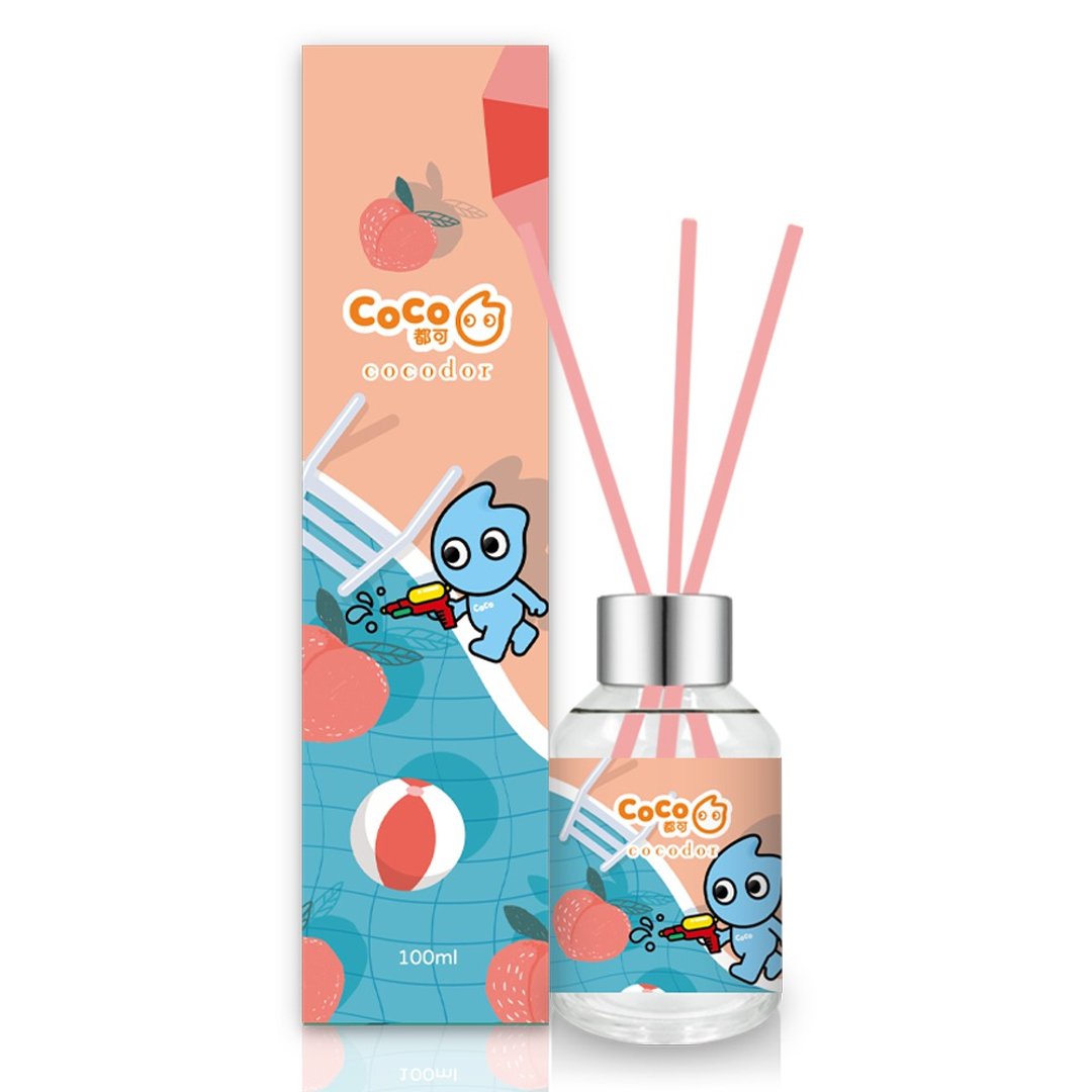 COCODOR-CoCo TEA系列扩香瓶100ml-蜜桃 - 香薰/精油/线香 - 玻璃 粉红色