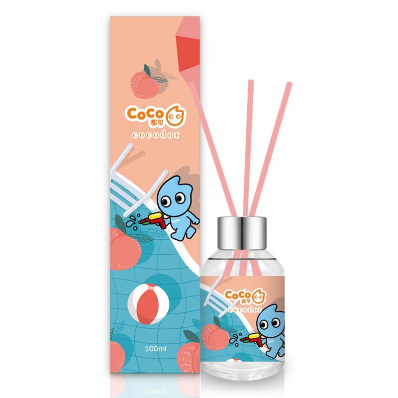 COCODOR-CoCo TEA系列扩香瓶100ml-蜜桃 - 香薰/精油/线香 - 玻璃 粉红色