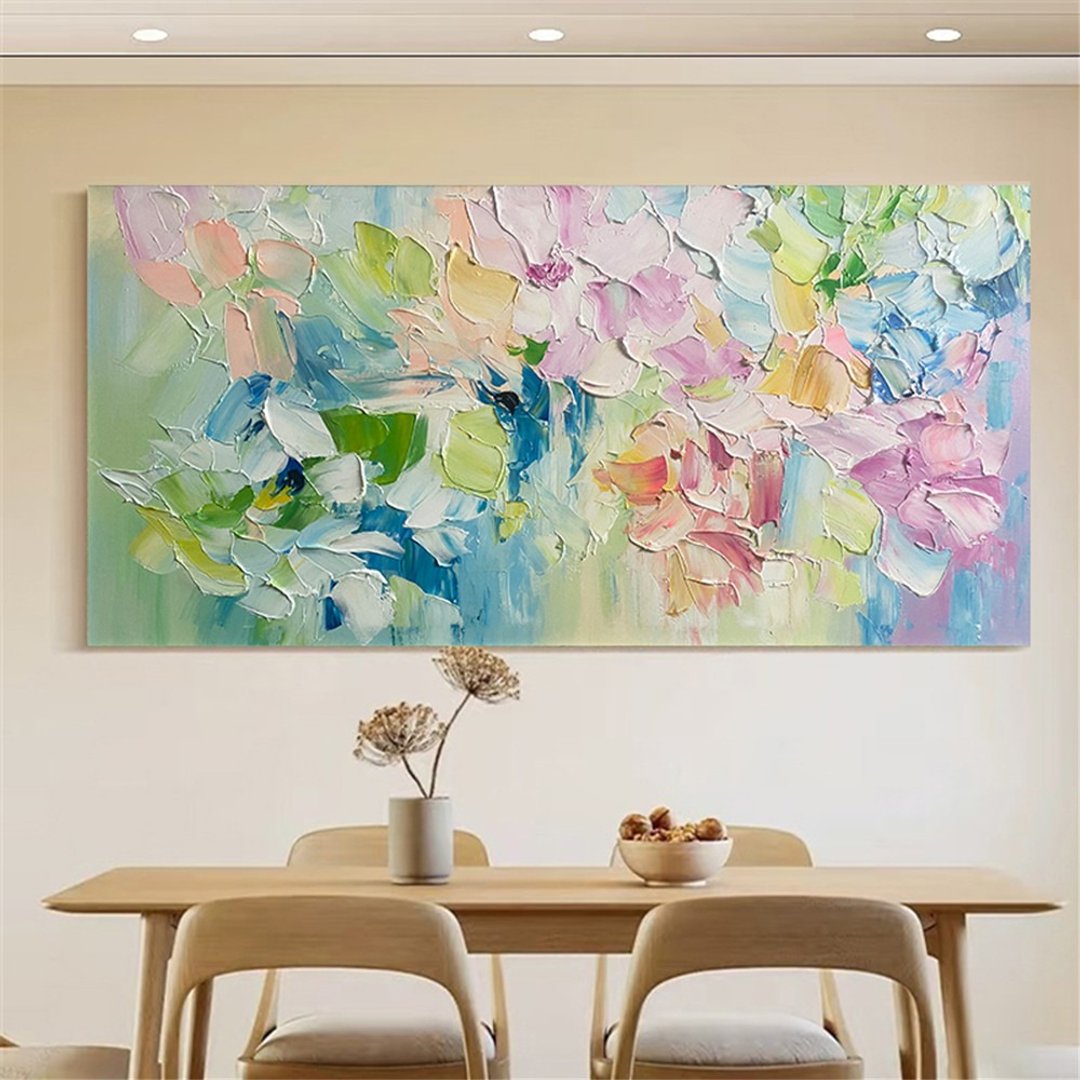 花语  油画/抽象/原创商品/装饰画/挂画客厅餐厅手绘肌理质感画 - 海报/装饰画/版画 - 亚麻 