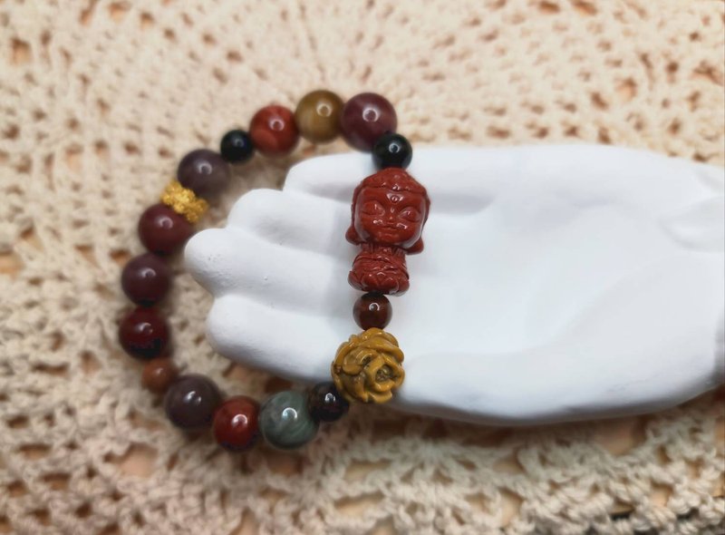 阿拉善精雕八大守护神阿弥陀佛设计款手串 - 手链/手环 - 玉石 