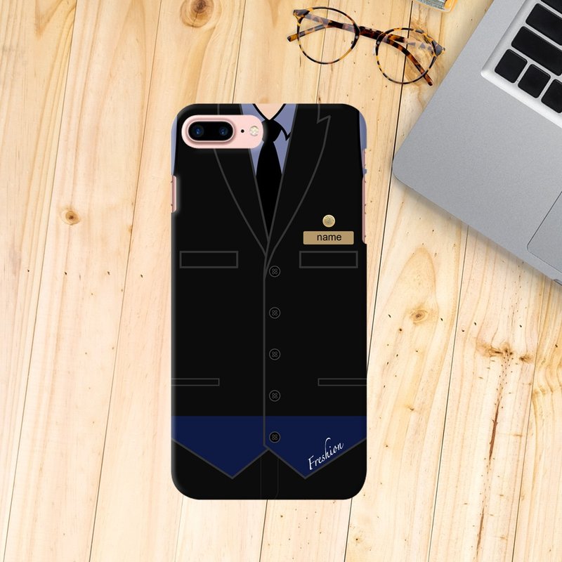 自订定制化 华航空少 空姐制服 空中客服员 空中服务员 飞机师 空姐忙什么 iPhone Samsung Sony 保护性高 手机殻 - 手机壳/手机套 - 塑料 黑色