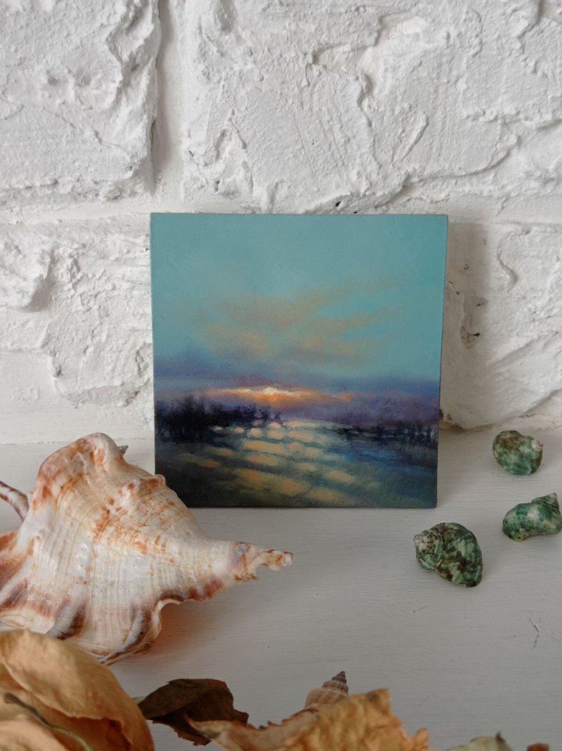 Winter Landscape Oil Painting Original Art Painting by Anna Ageeva. - 海报/装饰画/版画 - 其他材质 多色