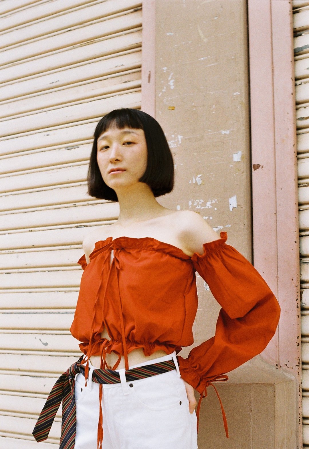 Summer top (Red) - 女装上衣 - 棉 红色