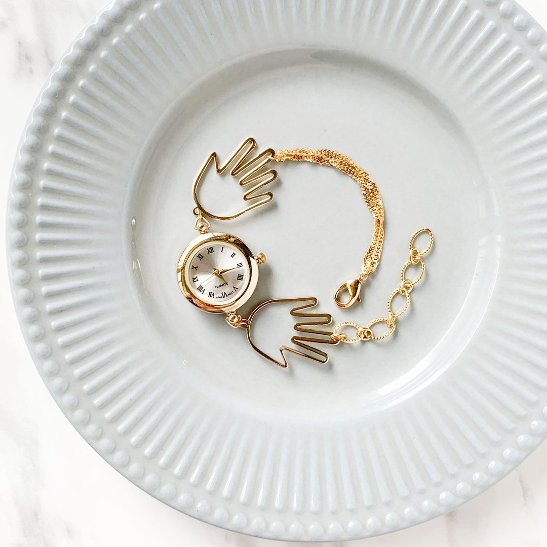 Hannah hand charm simple watch LI045 - 女表 - 其他金属 金色