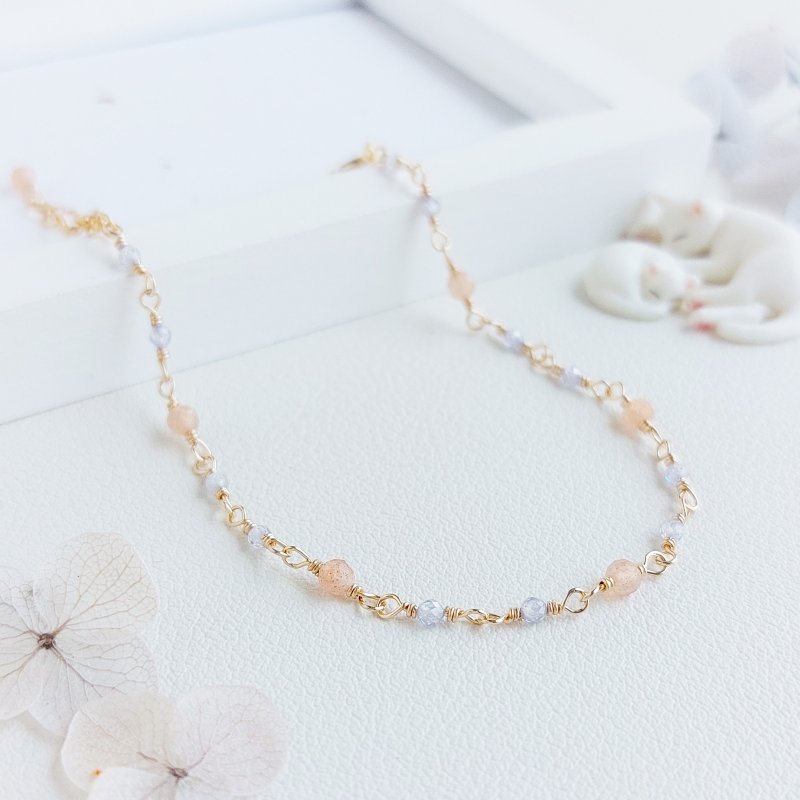 金太阳石 + 坦桑石 x 14KGF手链 - 手链/手环 - 半宝石 多色