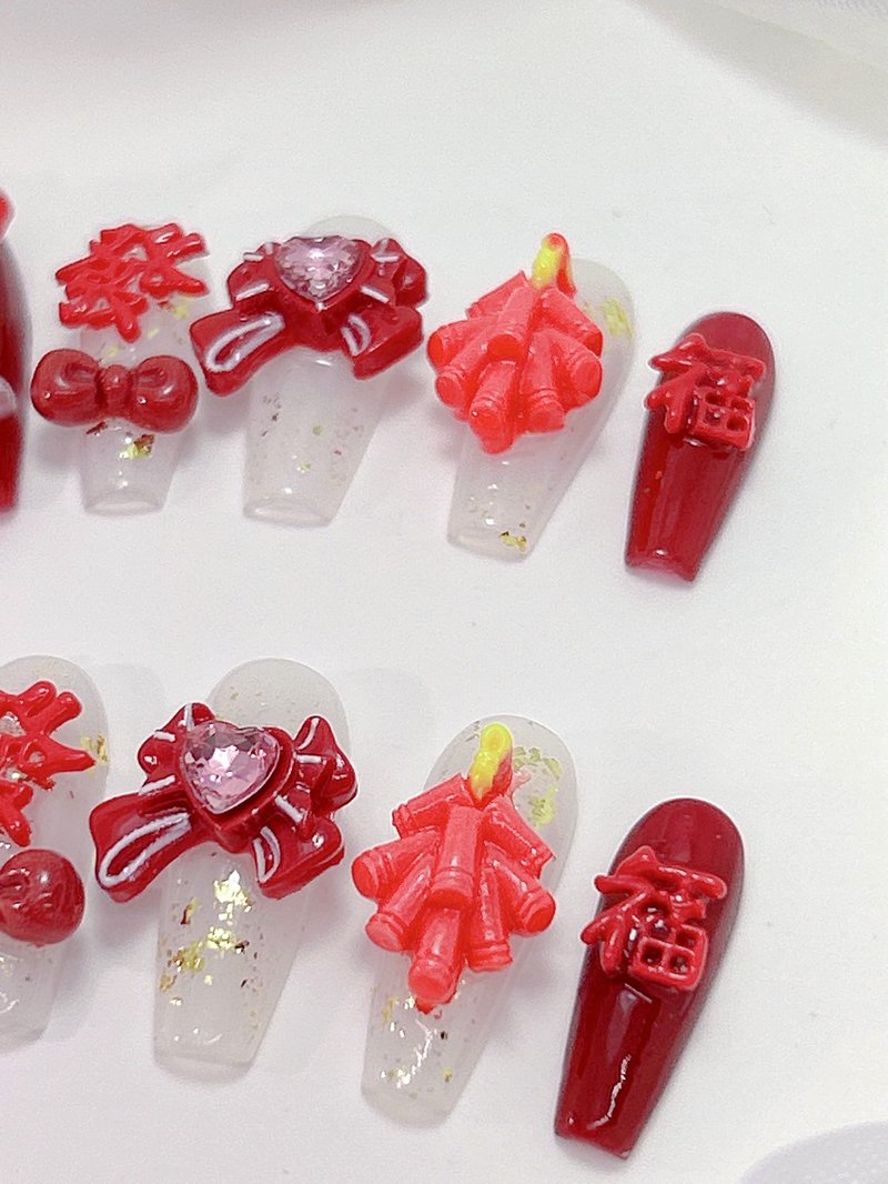 【JIA】赤夜福灵・新岁招财祈愿穿戴甲XS款 - 其他 - 塑料 红色