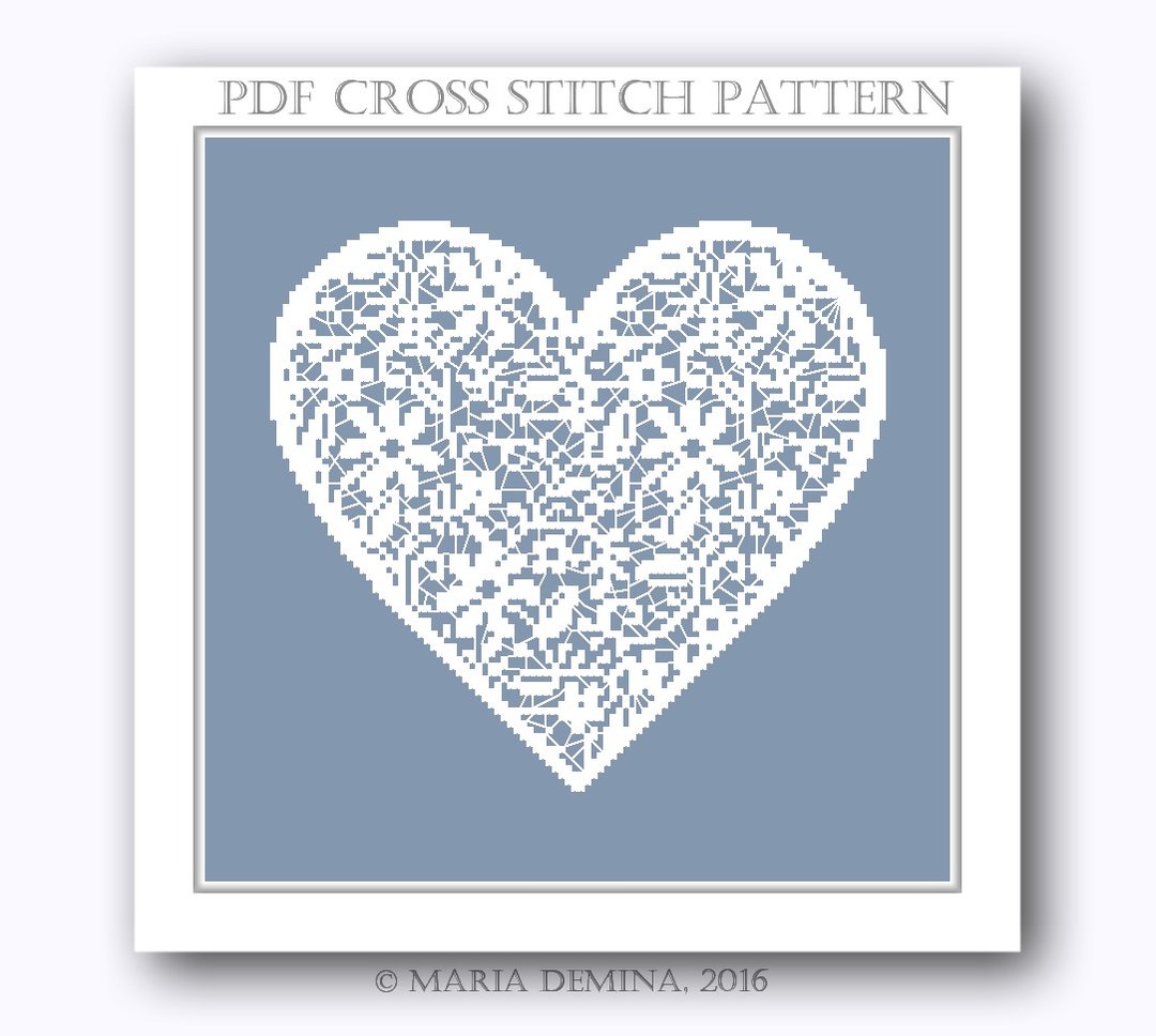 Lace Heart II PDF cross stitch pattern - 手工艺教程/工具书 - 其他材质 