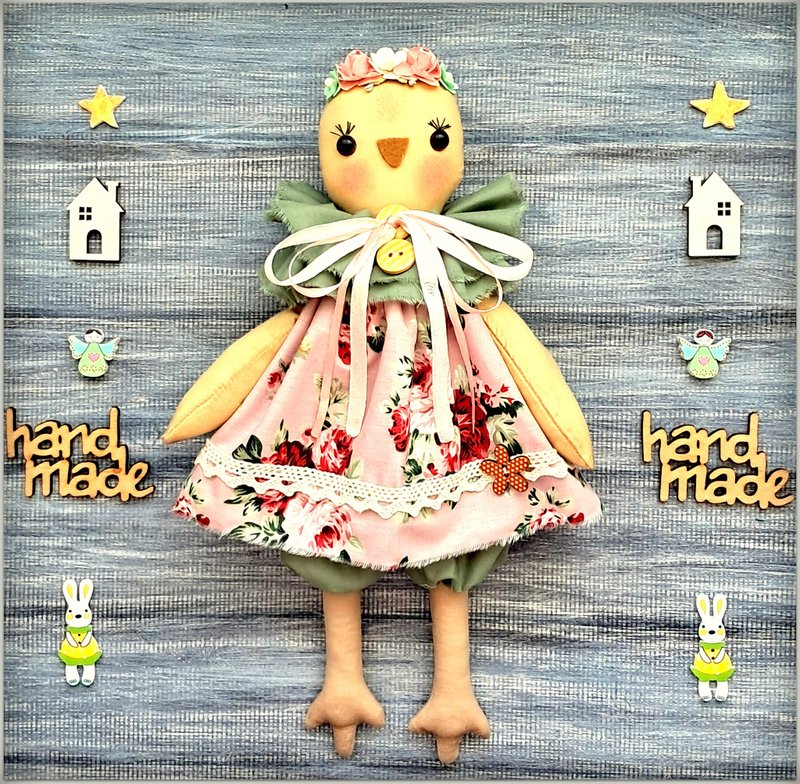复活节娃娃布艺软玩具装饰原始破烂娃娃布娃娃 - 玩偶/公仔 - 棉．麻 多色