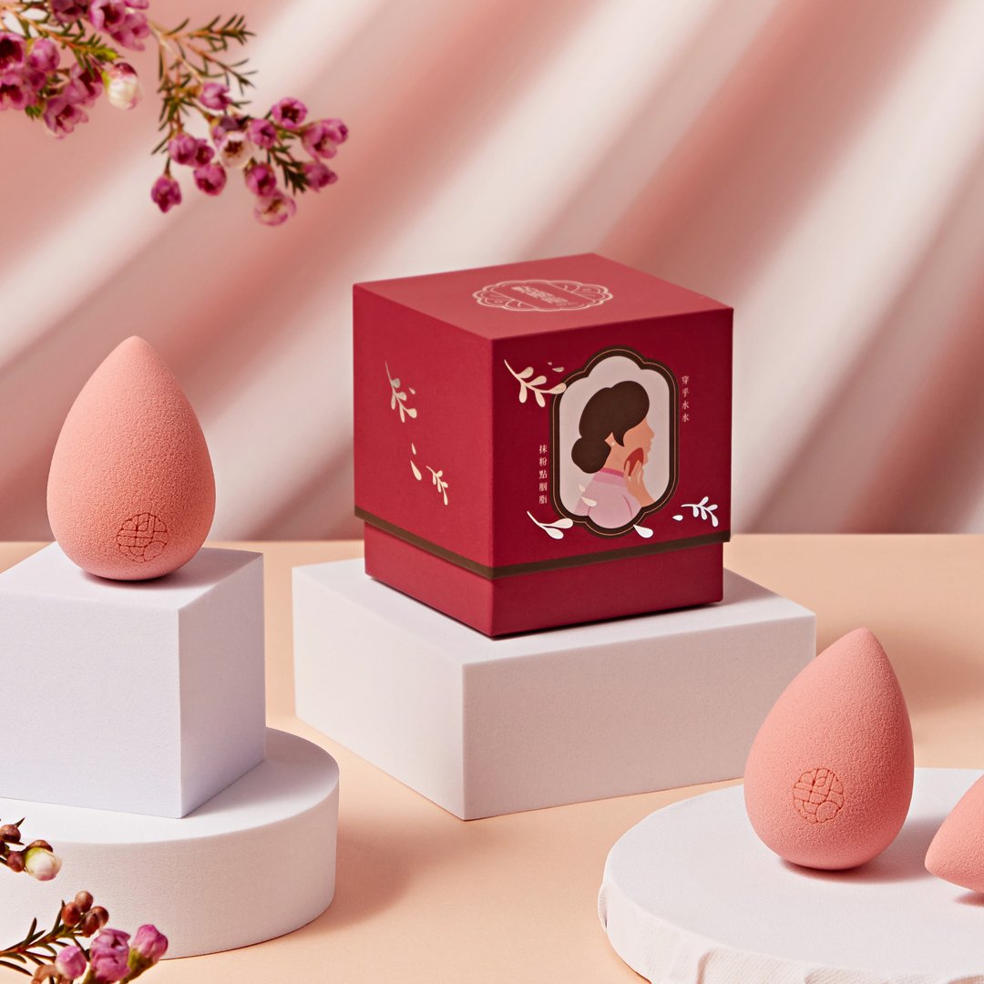 玉山杜鹃美妆蛋 经典水滴型 化妆海绵 / 粉扑 (盒) - 彩妆刷具/镜子/梳子 - 其他材质 粉红色