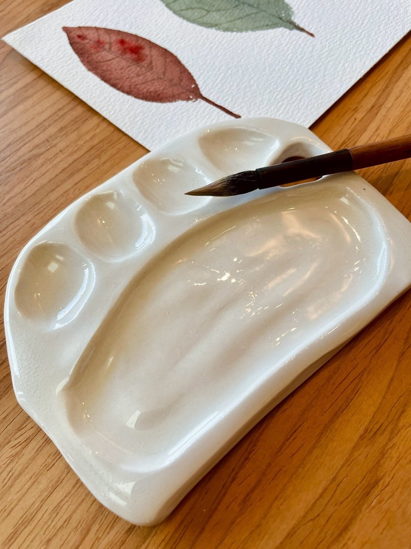 猫爪调色板。首饰盘。古风时器。老灵魂。来一场书桌办公间的穿越 - 其他书写用品 - 瓷 白色