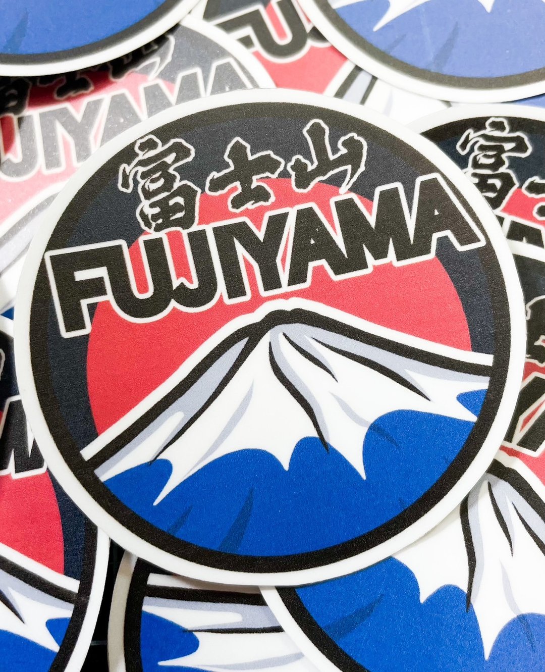 日式贴纸-富士山 FUJIYAMA  雾面超耐磨贴纸 - 贴纸 - 纸 蓝色