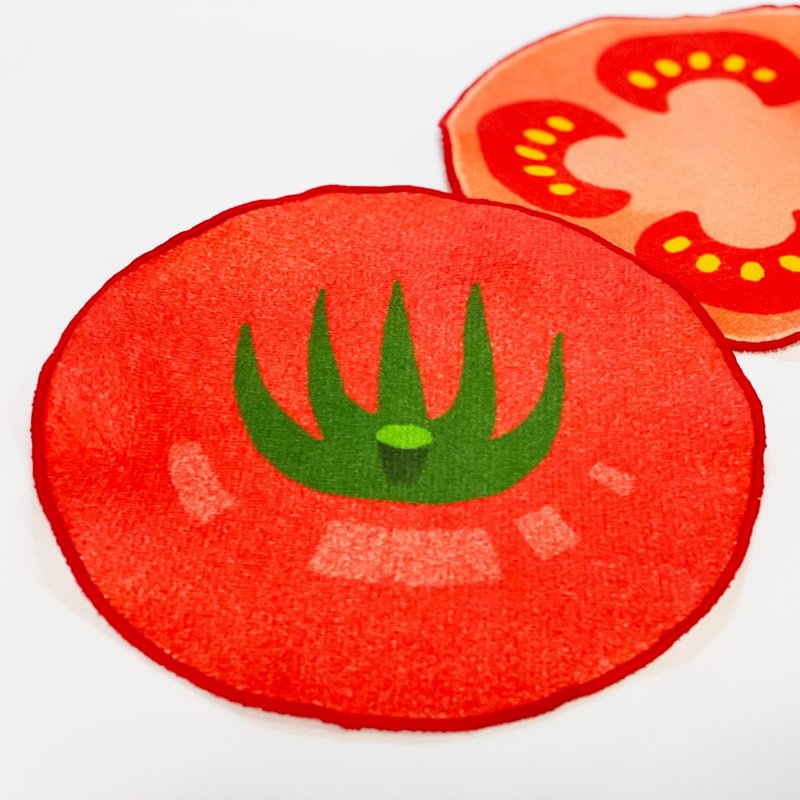 Tomato handkerchief calyx - 手帕/方巾 - 棉．麻 红色