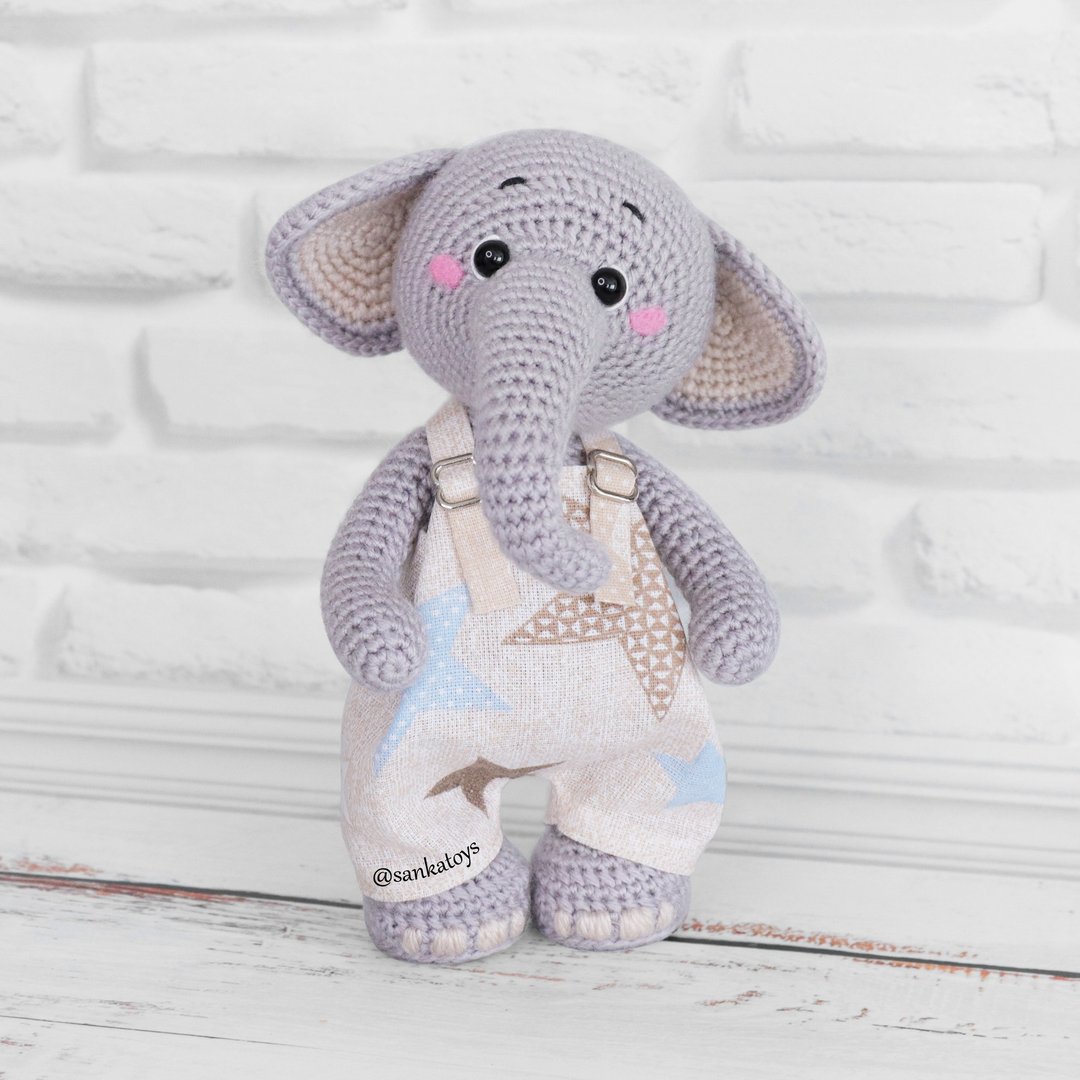 Crochet pattern Elephant in pants, PDF Digital Download, DIY amigurumi tutorial - 手工艺教程/工具书 - 其他材质 