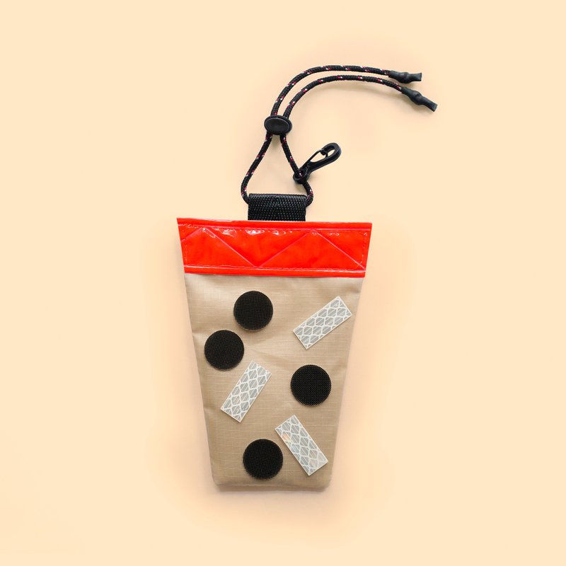 手作反光手摇饮-奶茶+珍珠粉条  夜间反光吊饰  安全上路 - 自行车/周边 - 防水材质 卡其色