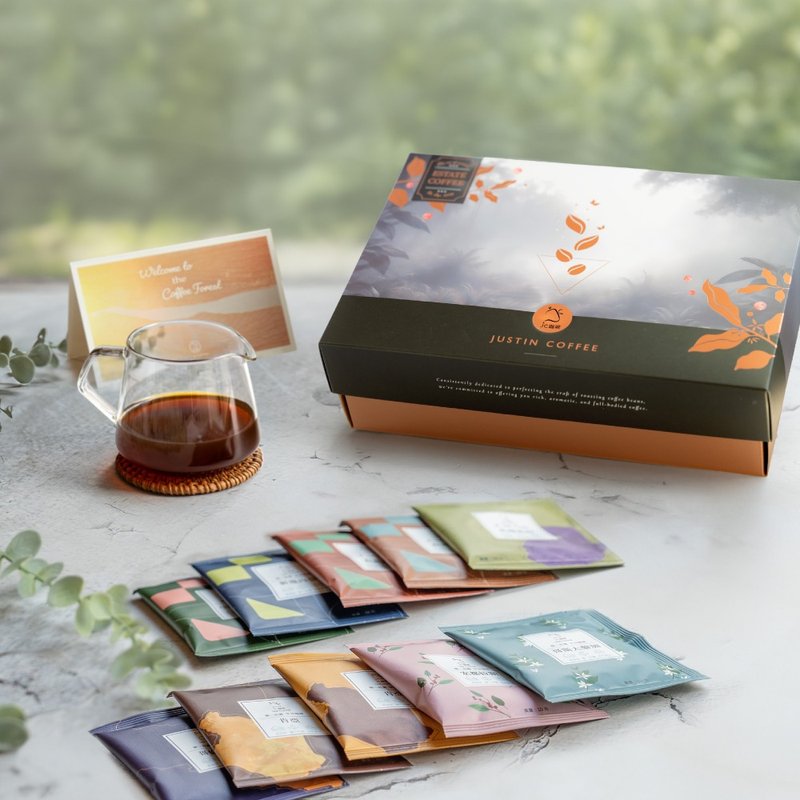 【伴手礼】咖啡森林滤挂礼盒│单一庄园滤挂-综合(10gx20包/盒) - 咖啡 - 其他材质 咖啡色