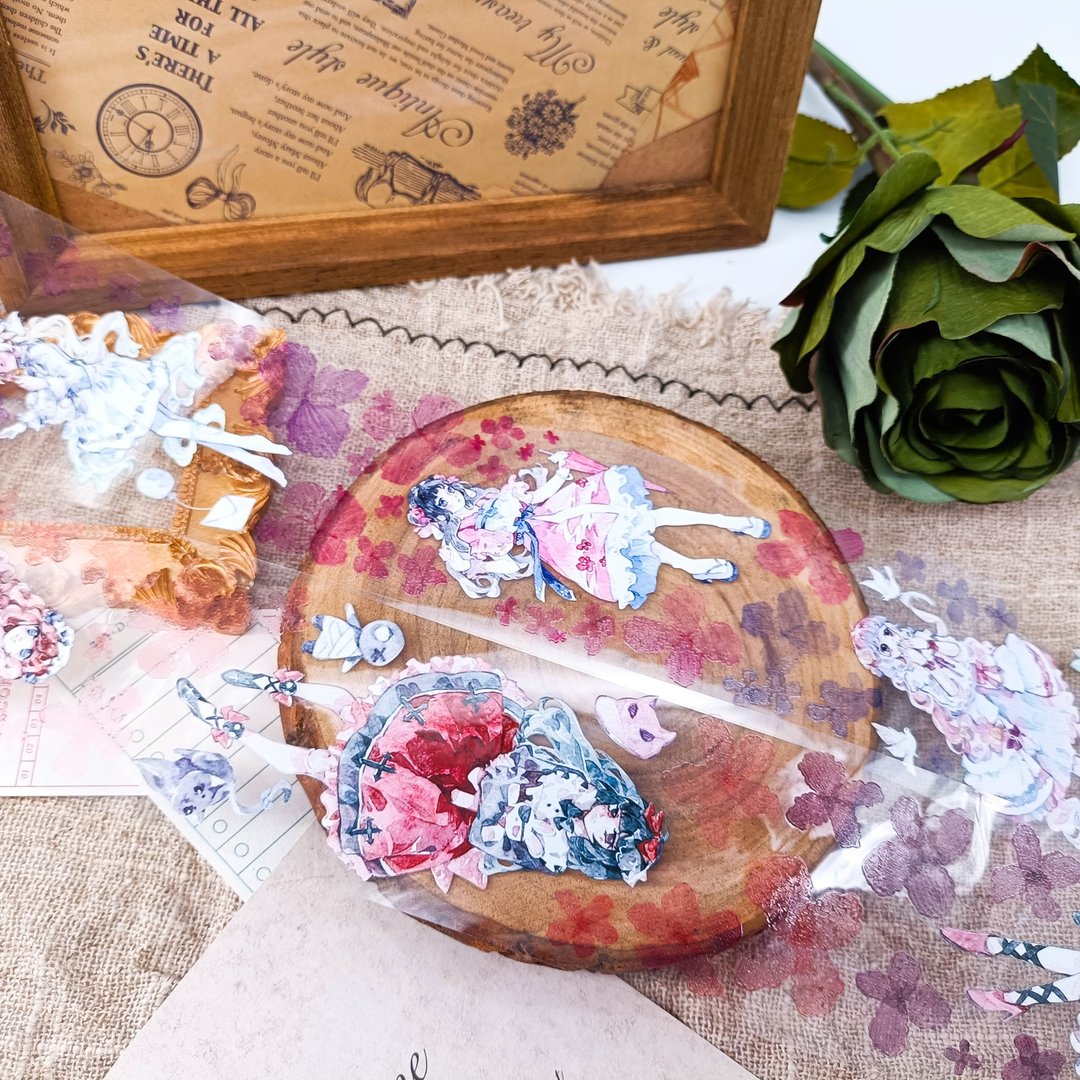 PS321_甜蜜甜心/ 裝飾膠帶 - 纸胶带 - 塑料 多色