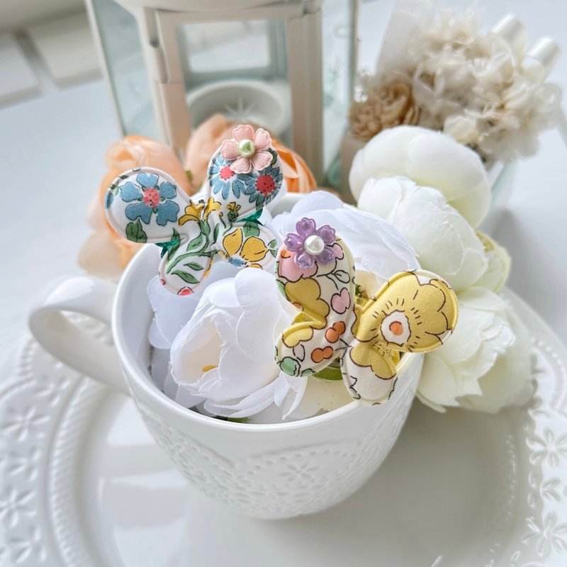 独家款蝴蝶可爱儿童女孩小孩发夹发饰迷你抓夹组-黄绿色 - 发饰 - 其他材质 黄色