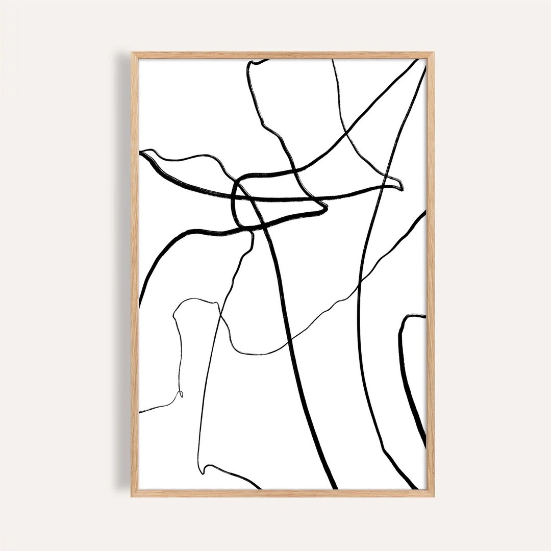 静置平衡 Still Balance / 极简抽象 线条艺术 客厅挂画 - 海报/装饰画/版画 - 纸 