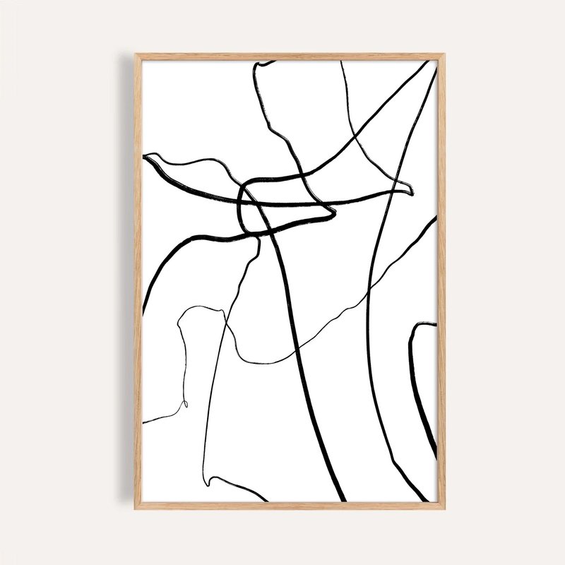 静置平衡 Still Balance / 极简抽象 线条艺术 客厅挂画 - 海报/装饰画/版画 - 纸 