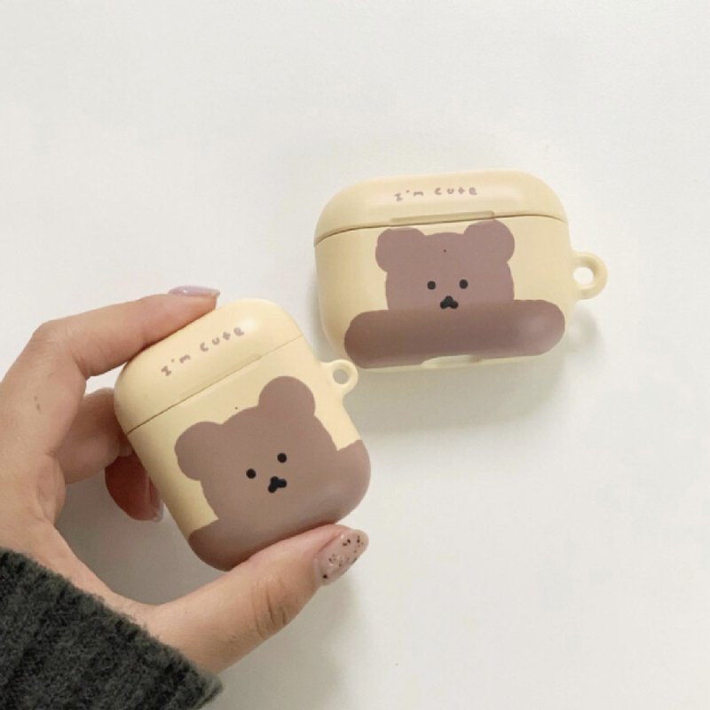 韩国文创 Color (4type) Chanibear AirPods 保护壳 苹果蓝牙耳机盒 (1,2/pro/3) - 手机配件 - 塑料 
