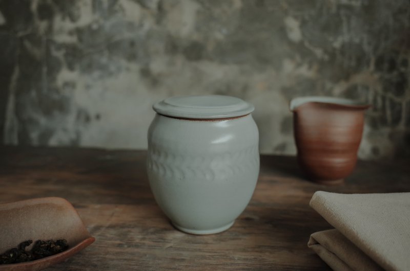 茶仓 l 烟青系列 小叶纹 茶叶罐/茶仓 - 茶具/茶杯 - 陶 绿色