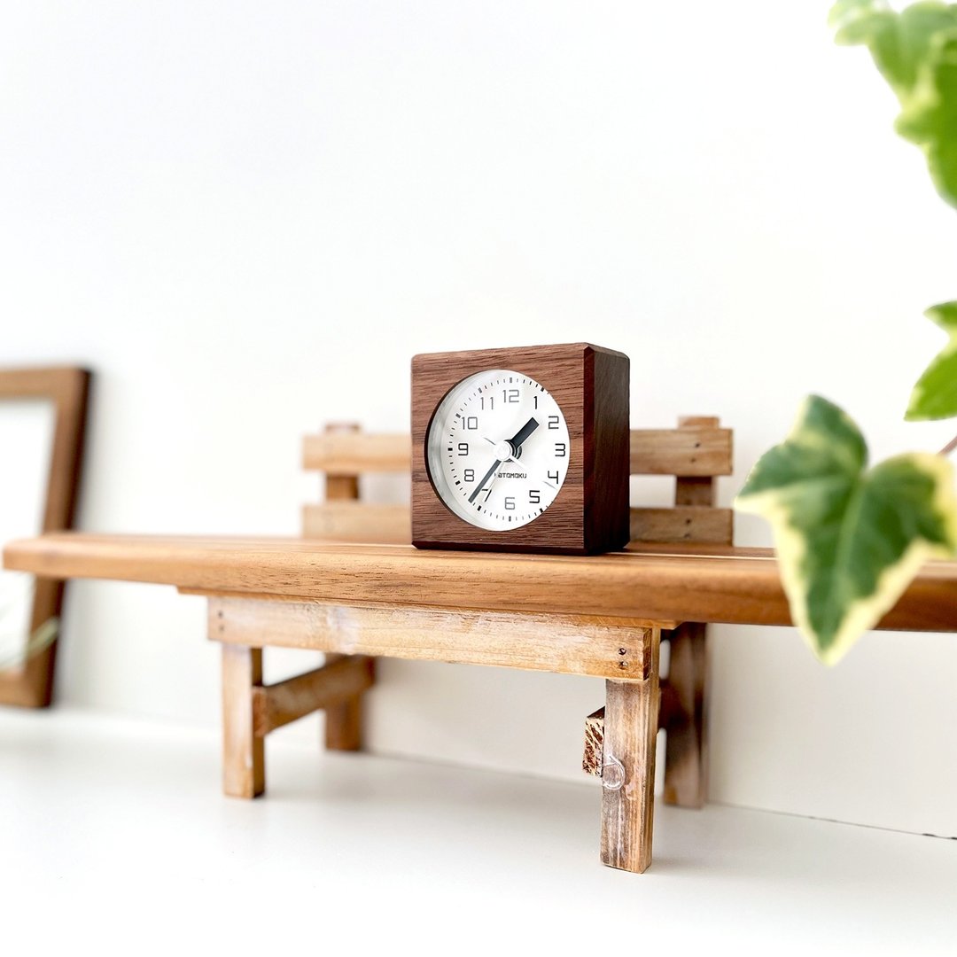 KATOMOKU alarm clock 7 核桃 (km-100WA) 闹钟 日本制造 - 时钟/闹钟 - 木头 