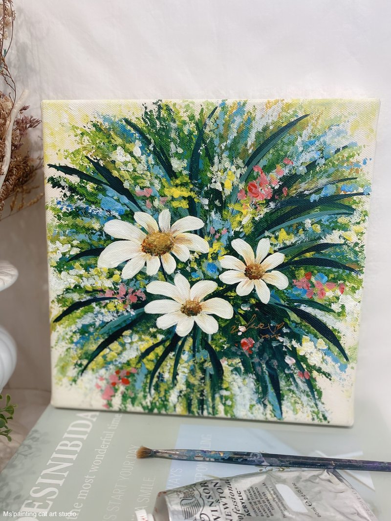 绘画体验-小雏菊花束 - 插画/绘画/写字 - 颜料 