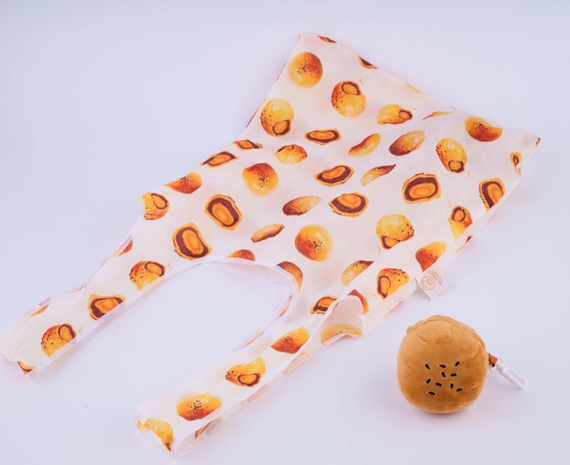 【新年礼物】新口味食品行 满满蛋黄酥环保提袋 - 手提包/手提袋 - 塑料 橘色