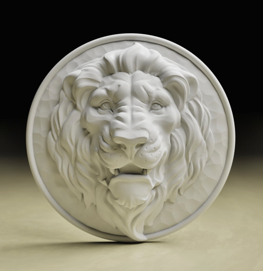 三维模型STL CNC Router文件 3dprintable STL 狮子浮雕 - 其他数码设计 - 其他材质 