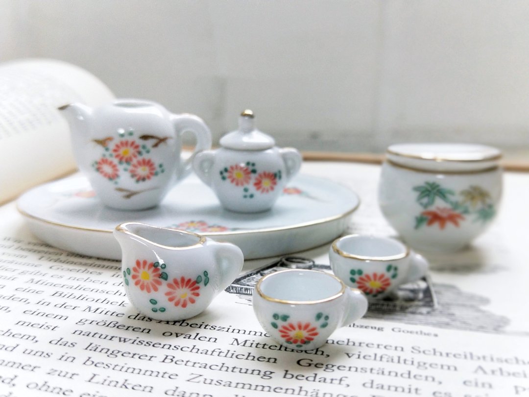 【好日恋物】欧风迷你袖珍陶瓷茶具组 - 茶具/茶杯 - 陶 多色