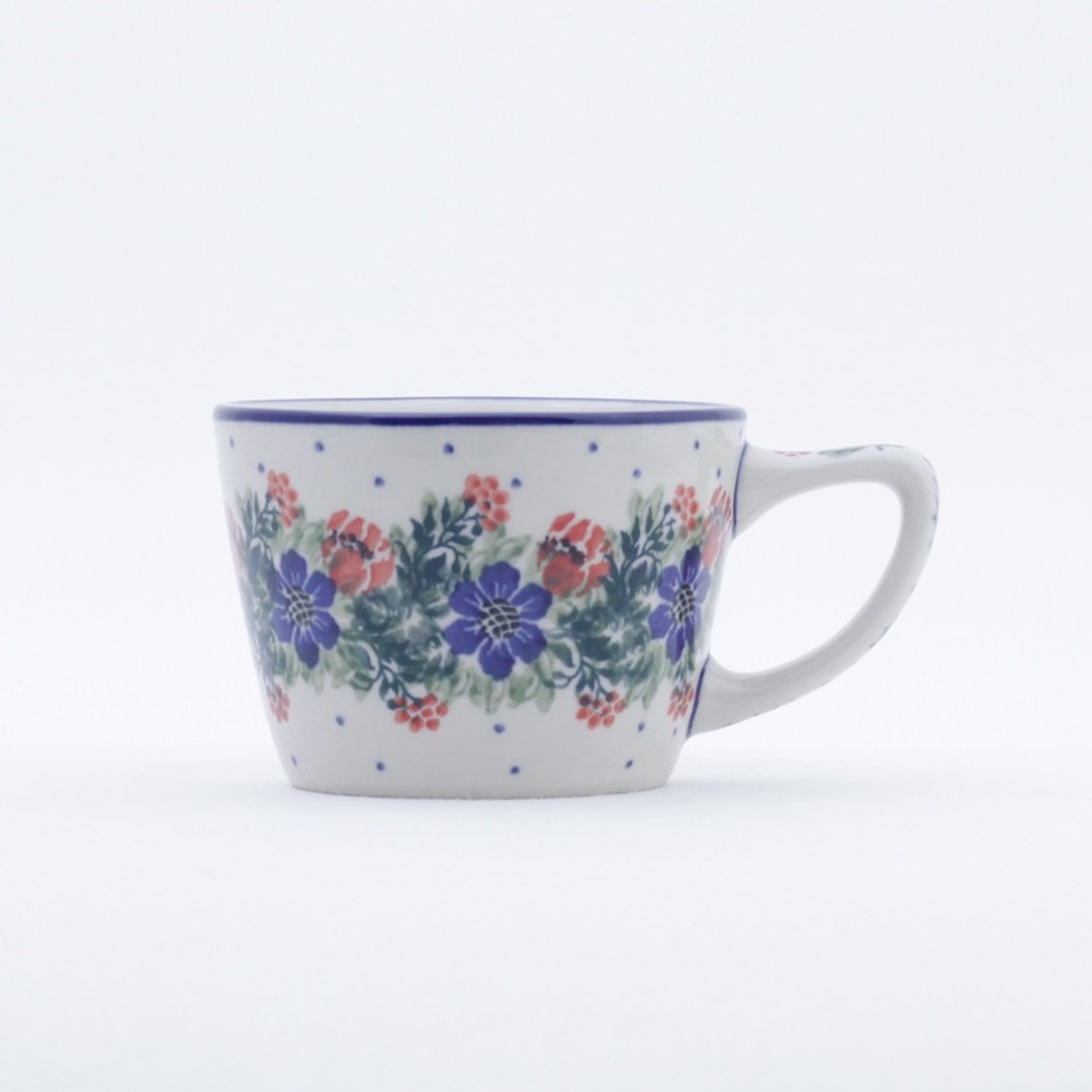 波兰陶 马克杯-200ml-高6.5cm-繁花红 - 咖啡杯/马克杯 - 陶 多色