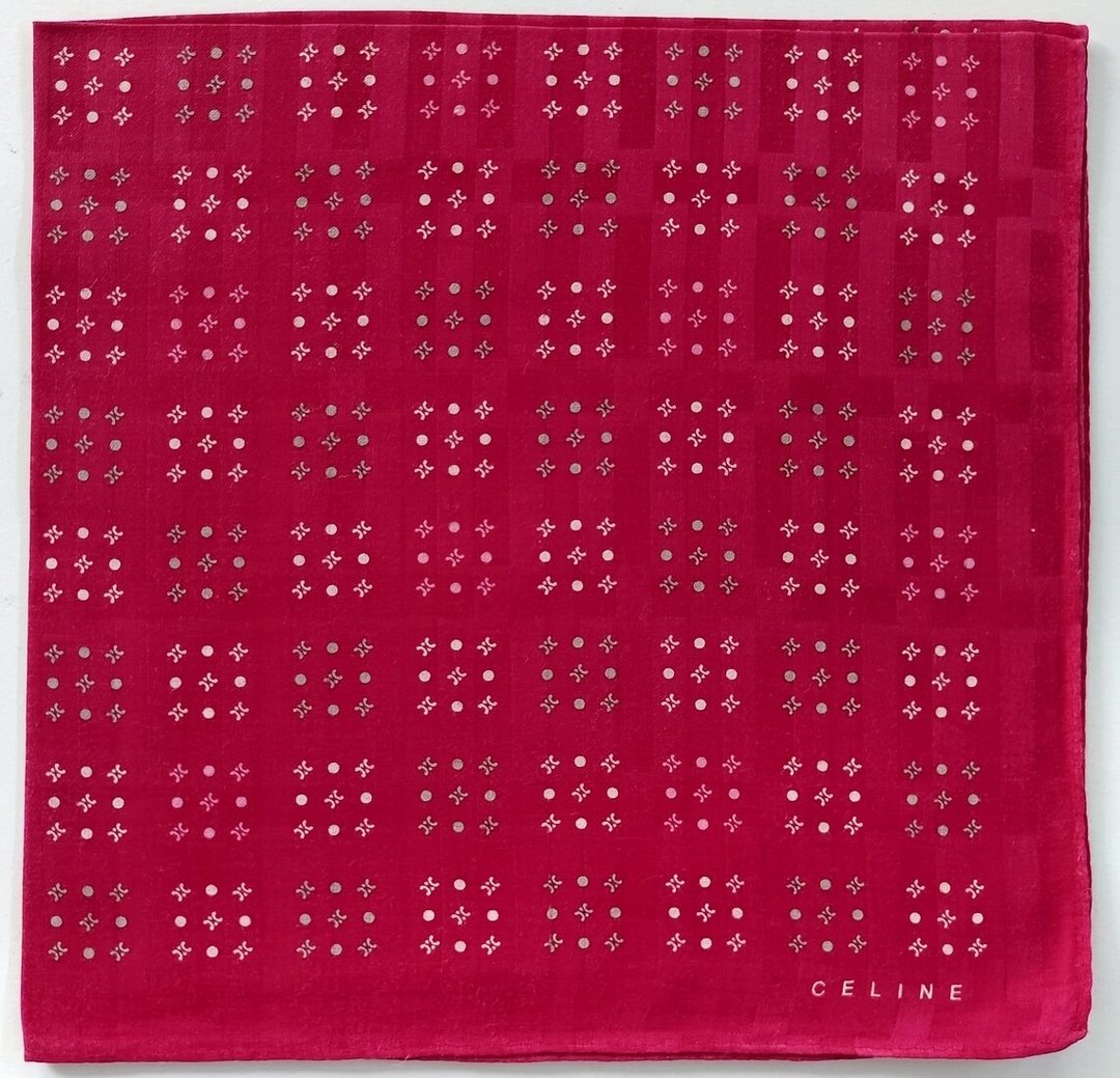 Celine 复古手帕梭织布料红色 20 x 20 英寸 - 手帕/方巾 - 棉 红色