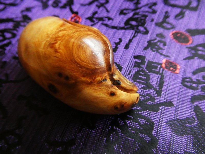 晶晶工坊*Love2hm 【原】- 太行崖柏 原皮把件、吊坠 - 项链 - 木头 咖啡色